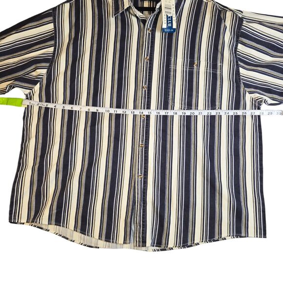 Vintage Private Club Sportswear K Mart Shirt Mens 2XL Stripes Long Sleeve NWT - Picture 8 of 10